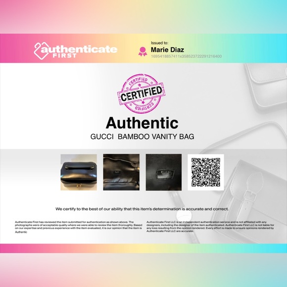 Gucci Bamboo Vanity Beautiful! COA included - Picture 15 of 15